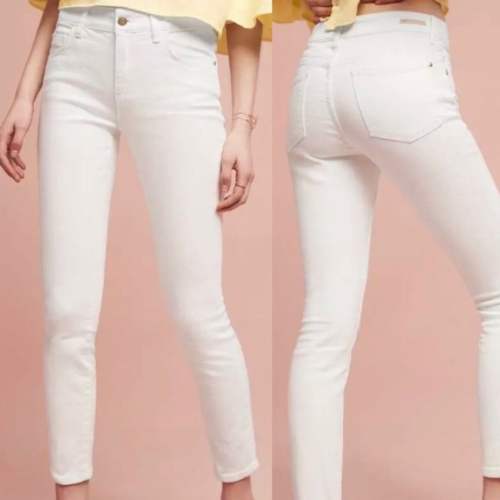 ✨HP✨Pilcro & the Letterpress, High-Rise Skinny 29, White. EUC.